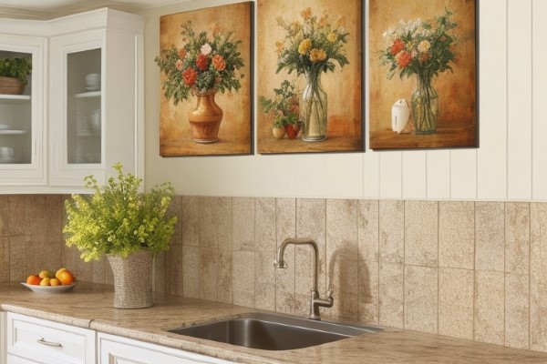 Gallery Artwork for kitchen accent wall